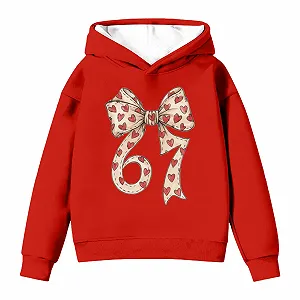 Худи 67 Meme Y2K с длинными рукавами и принтом 67, удобный свитшот, уличный пуловер для мальчиков и девочек, модный худи - Фото 1