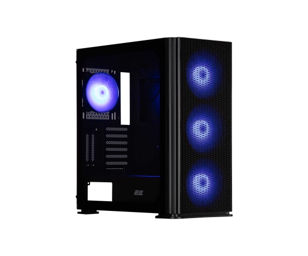2E Gaming Корпус Vertex GI01B без БЖ 2xUSB3.0, 1xUSBType-C, 3x140мм ARGB 1x120мм VGA 380мм LCS ready контролер з пультом TG Side Panel EATX чорний, фото №4 2E Gaming Корпус Vertex GI01B без БЖ 2xUSB3.0, 1xUSBType-C, 3x140мм ARGB 1x120мм VGA 380мм LCS ready контролер з пультом TG Side Panel EATX чорний, фото №4