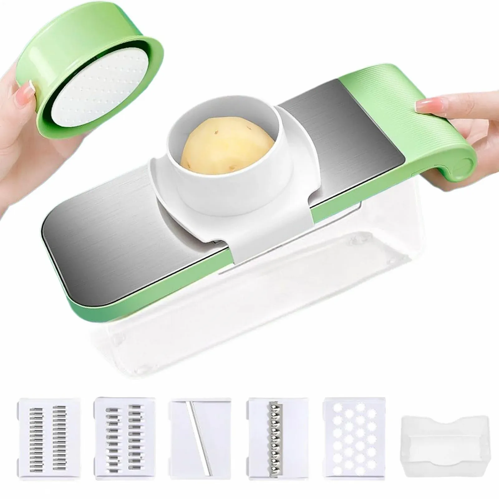 Овощерезка с контейнером и 5 лезвиями, фото №8