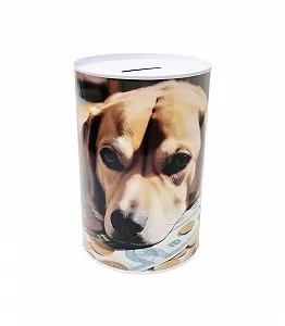 Скарбничка металева Золотистий ретривер 16 х 12 см - Фото 1