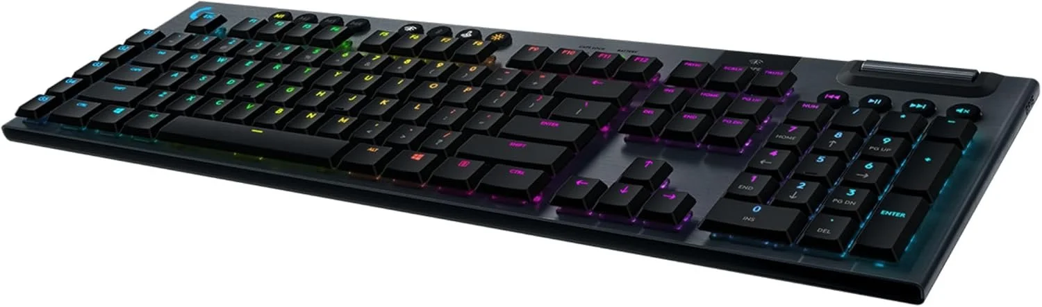 Ігрова бездротова клавіатура Logitech G915 Lightspeed / Механічна / USB / Bluetooth / Радіоканал / GL Tactile / RGB підсвітка / UKR / Carbon, фото №3 Ігрова бездротова клавіатура Logitech G915 Lightspeed / Механічна / USB / Bluetooth / Радіоканал / GL Tactile / RGB підсвітка / UKR / Carbon, фото №3