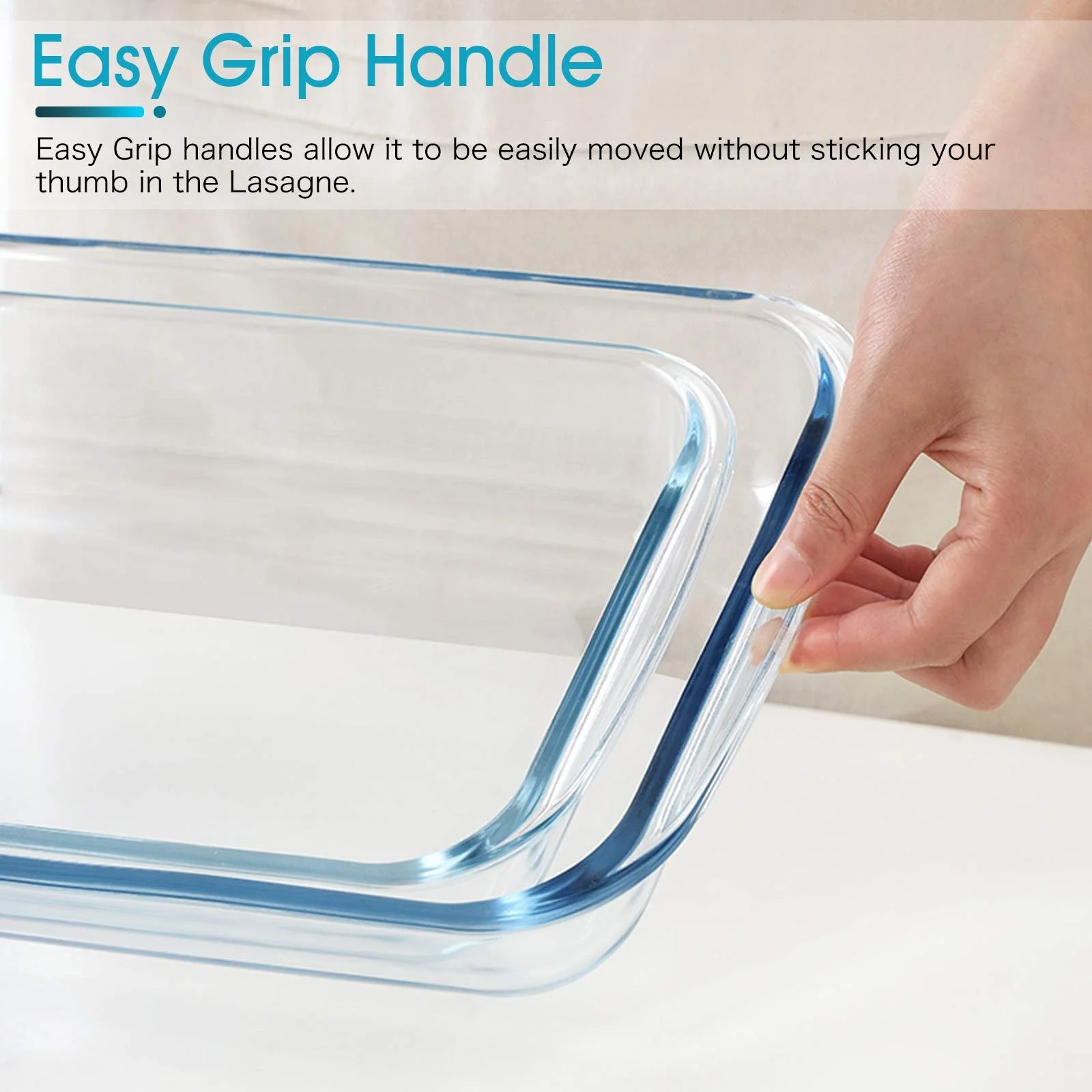 Форма для запекания NUTRIUPS стеклянная прямоугольная 1.5 л, фото №3