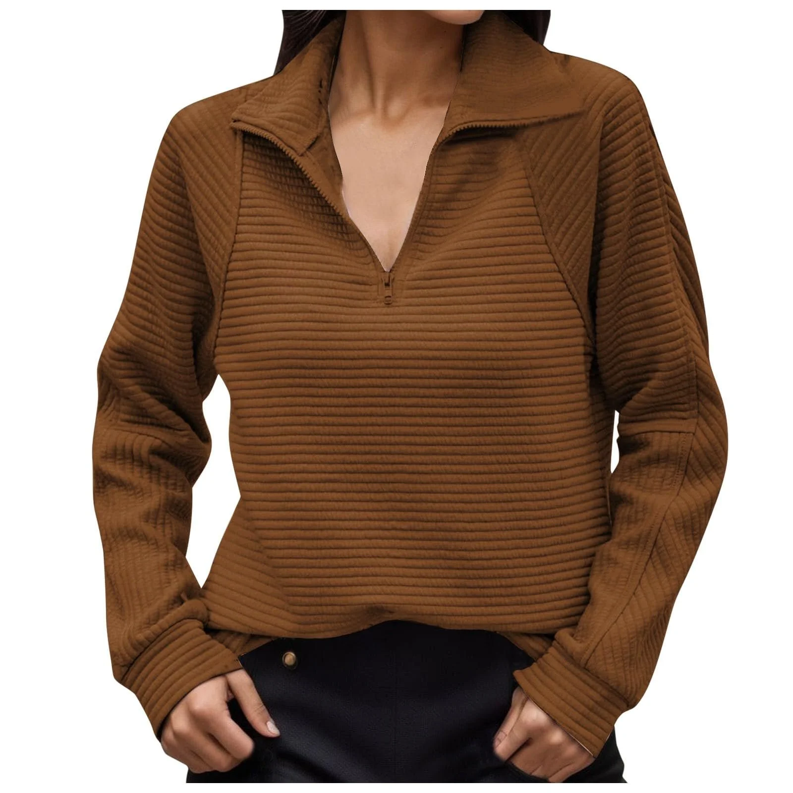 Женские свитшоты на молнии, удобные, зимние, осенние, модные, на молнии, с воротником, одежда, с длинными рукавами, с рисунками, милые, однотонные, свитшоты, фото №1 Женские свитшоты на молнии, удобные, зимние, осенние, модные, на молнии, с воротником, одежда, с длинными рукавами, с рисунками, милые, однотонные, свитшоты, фото №1