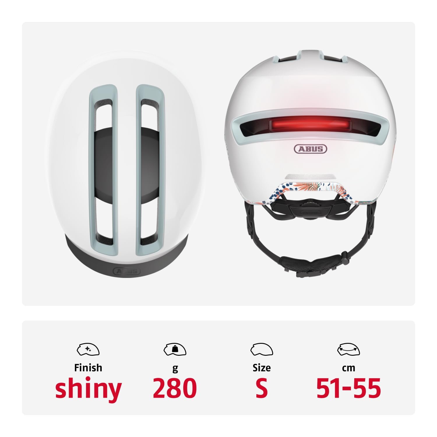 Шлем ABUS Urban HUD-Y с магнитным, перезаряжаемым LED задним фонарем и магнитной застежкой, фото №3