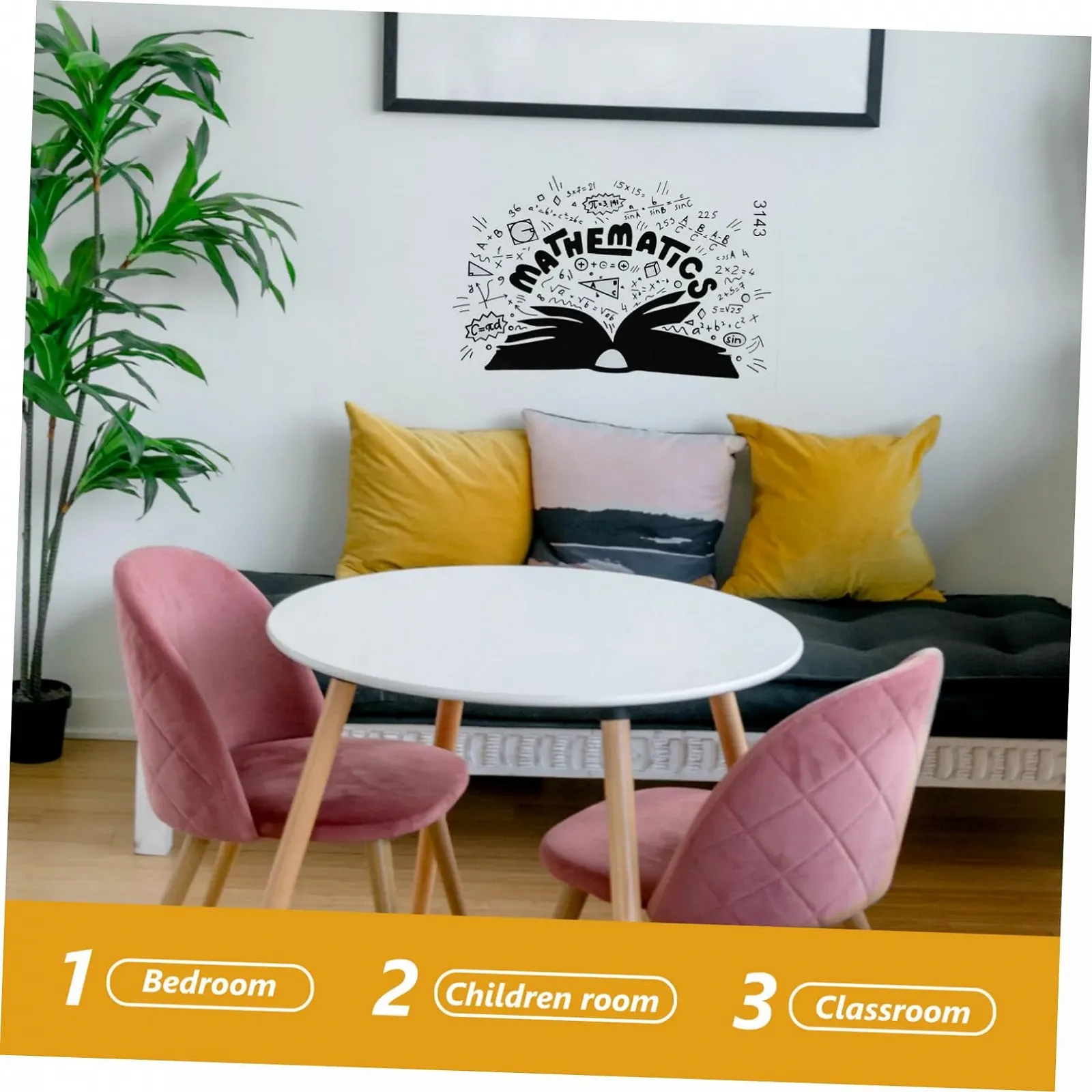 Наклейка на стіну Mathematics Formulas Numbers самоклеюча, фото №3