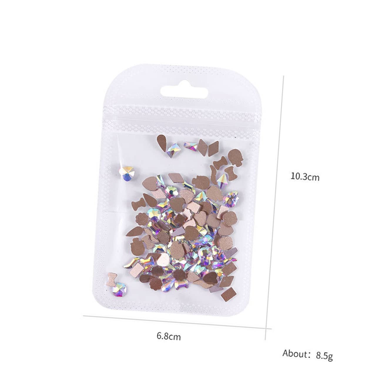 Стразы хрустальные Beavorty 100 шт для дизайна ногтей, смешанные формы, стеклянные подвески для маникюра, DIY аксессуары для ногтей, фото №2
