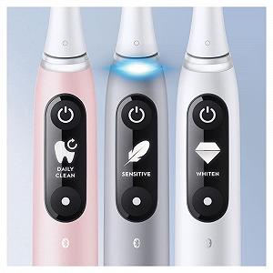 Електрична зубна щітка Oral-B iO Series 6, 5 режимів чищення, магнітна технологія, дисплей і дорожній футляр, сірий опал synthetic.ua - Фото 1