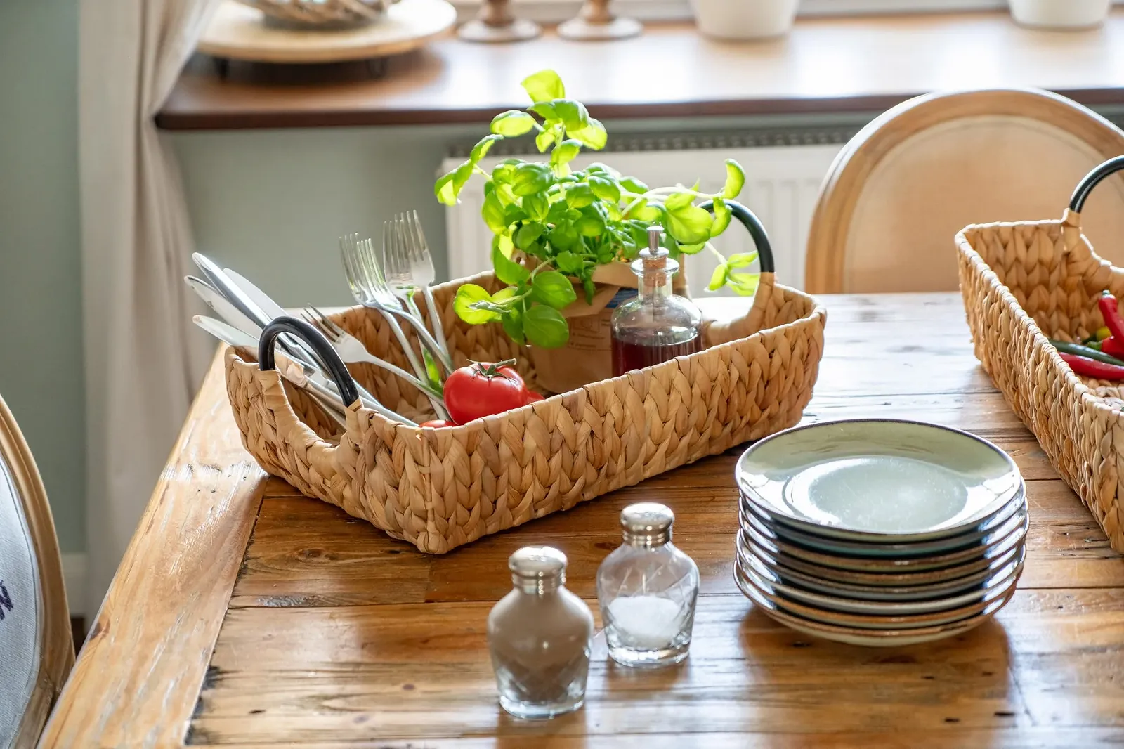 Піднос Decorasian Плетений з водяного гіацинту Прямокутний з ручками, фото №7