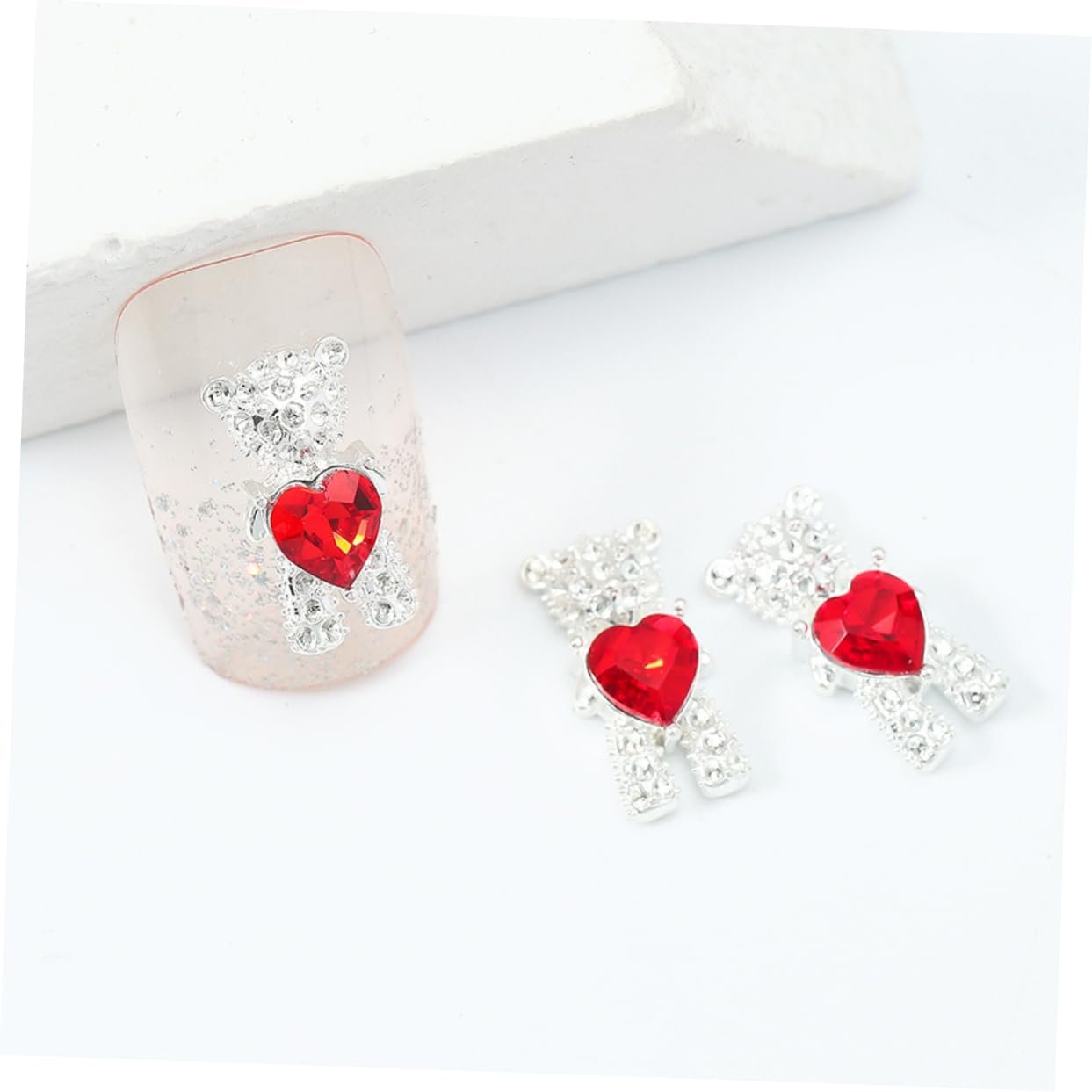 Стразы для маникюра FRCOLOR 20 шт., украшения в виде медвежат, креативные украшения для ногтей, стразы в форме сердца, фото №7 Стразы для маникюра FRCOLOR 20 шт., украшения в виде медвежат, креативные украшения для ногтей, стразы в форме сердца, фото №7