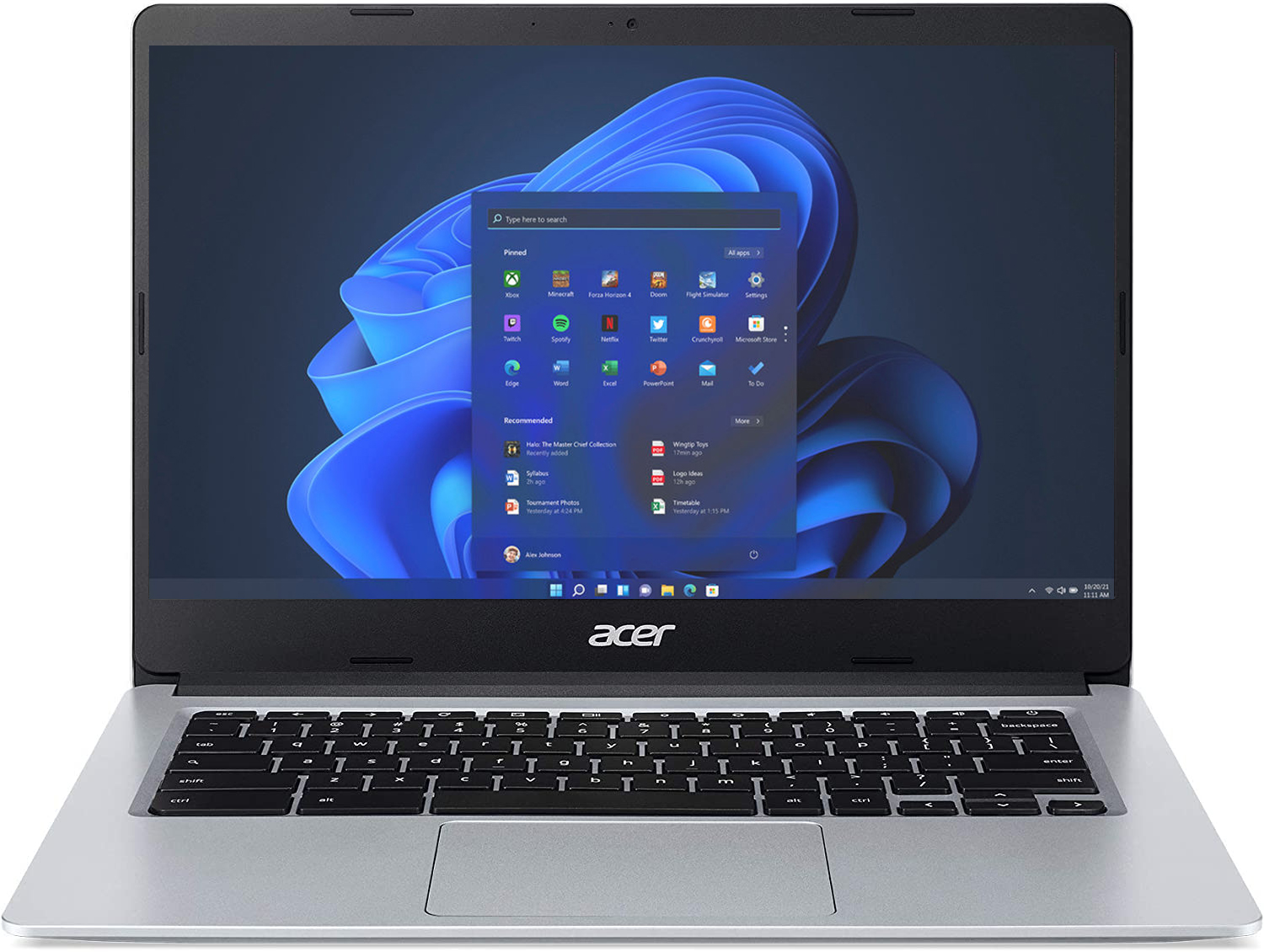 Сенсорний ноутбук 14" Acer CB314-1HT-P2DF Intel Pentium Silver N5030 RAM 8GB eMMC 64GB Chrome OS, фото №1