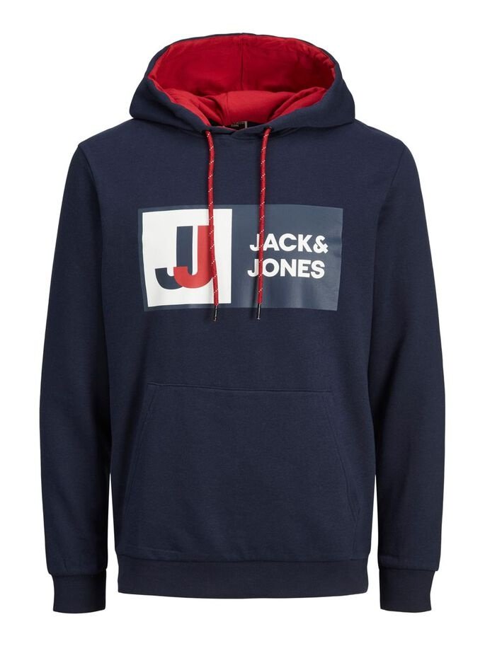 Худі JCOLOGAN SWEAT HOOD AW22 SN 12216327-Navy Blazer Jack&Jones Темно-синій L, фото №4
