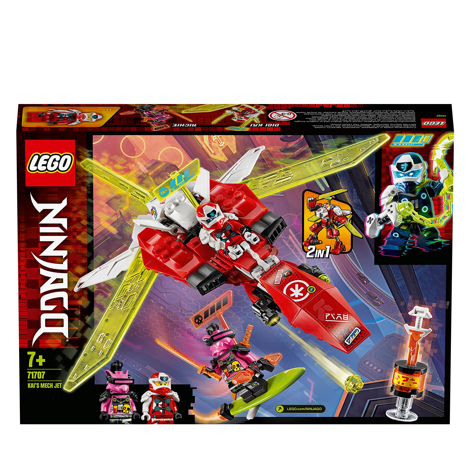 Конструктор Lego Ninjago Kais Mech Jet 71707 2-в-1, фото №7