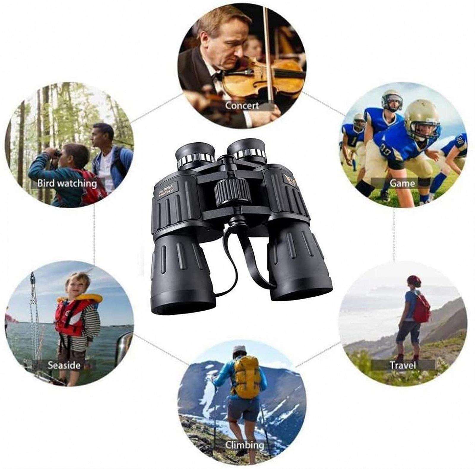 Бінокль Mini Telescope Adult 10x50 BAK4 чорний водонепроникний, фото №5