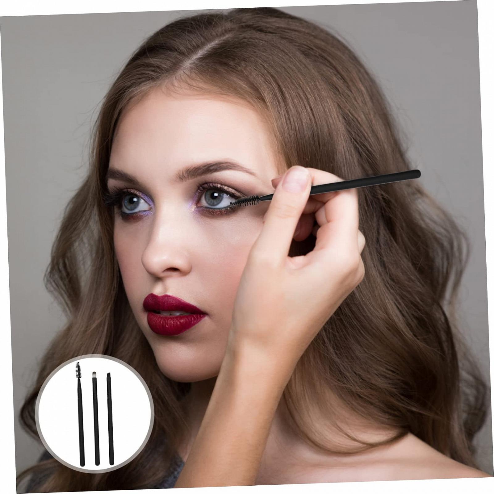 Набор кистей для макияжа Beatifufu, 15 шт, скошенная кисть для бровей, фото №2