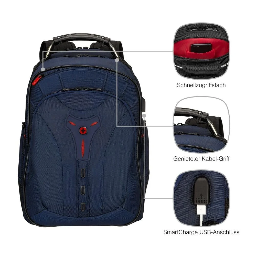 Рюкзак для ноутбука WENGER Pegasus Deluxe 25 л Blue Minimalistic, фото №4 Рюкзак для ноутбука WENGER Pegasus Deluxe 25 л Blue Minimalistic, фото №4