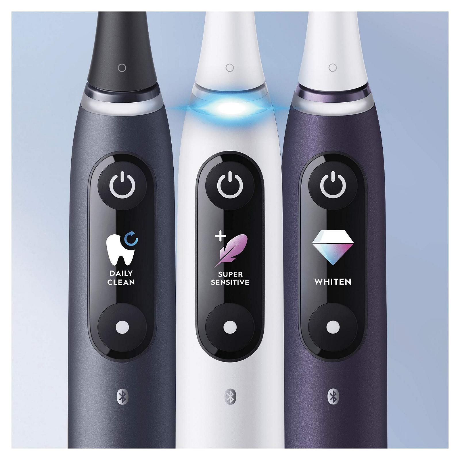 Электрическая зубная щетка Oral-B iO 8, 2 шт., белая/фиолетовая, фото №4