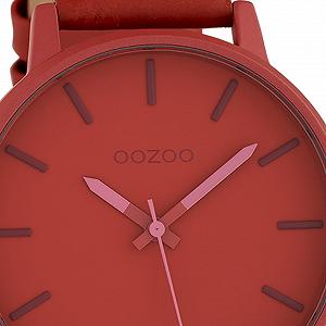 Женские часы Oozoo C10381 Ремешок кожаный 45 мм Медный Коричневый, Красный и красный, Ремешок. synthetic.ua - Фото 1