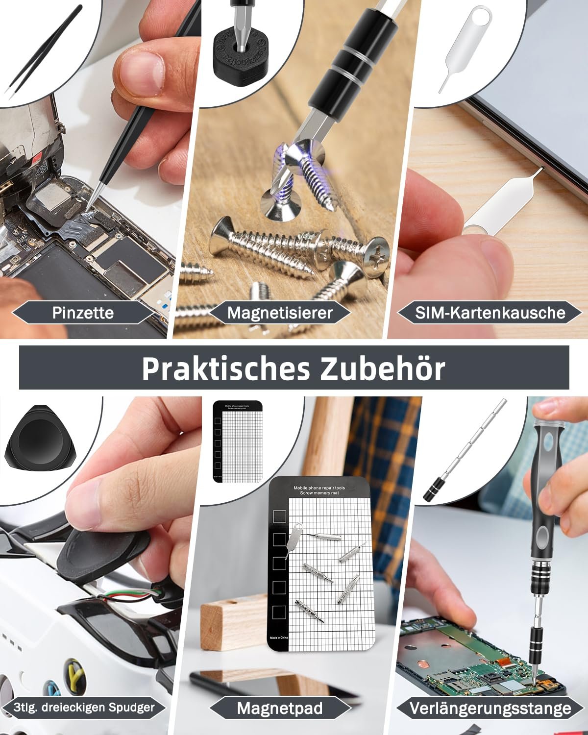 Набір викруток Lyool Mini 50 шт. Магнітний прецизійний механічний інструмент, фото №4 Набір викруток Lyool Mini 50 шт. Магнітний прецизійний механічний інструмент, фото №4