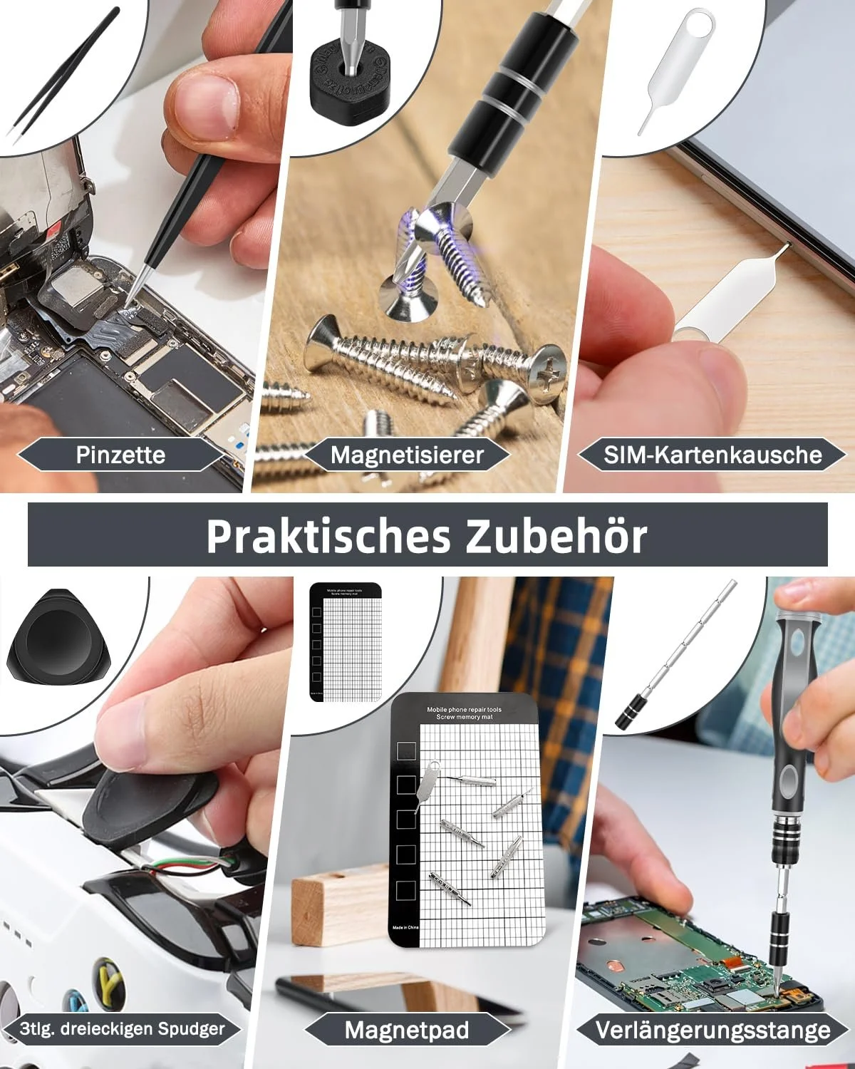 Набор отверток Lyool Mini 50 шт. Магнитный прецизионный механический инструмент, фото №4