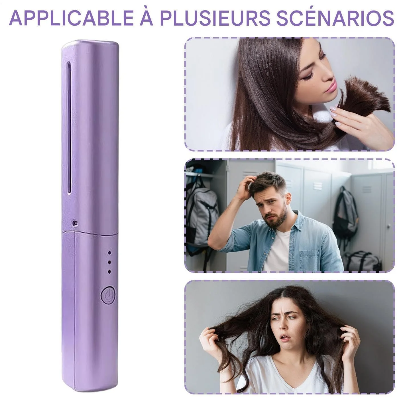 Hair Straightener керамический беспроводной 3 Layers портативный, фото №4