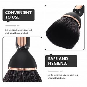 Кисть для пудры Beavorty Cosmetic с эргономичной ручкой, практичный инструмент для макияжа, черная synthetic.ua - Фото 1