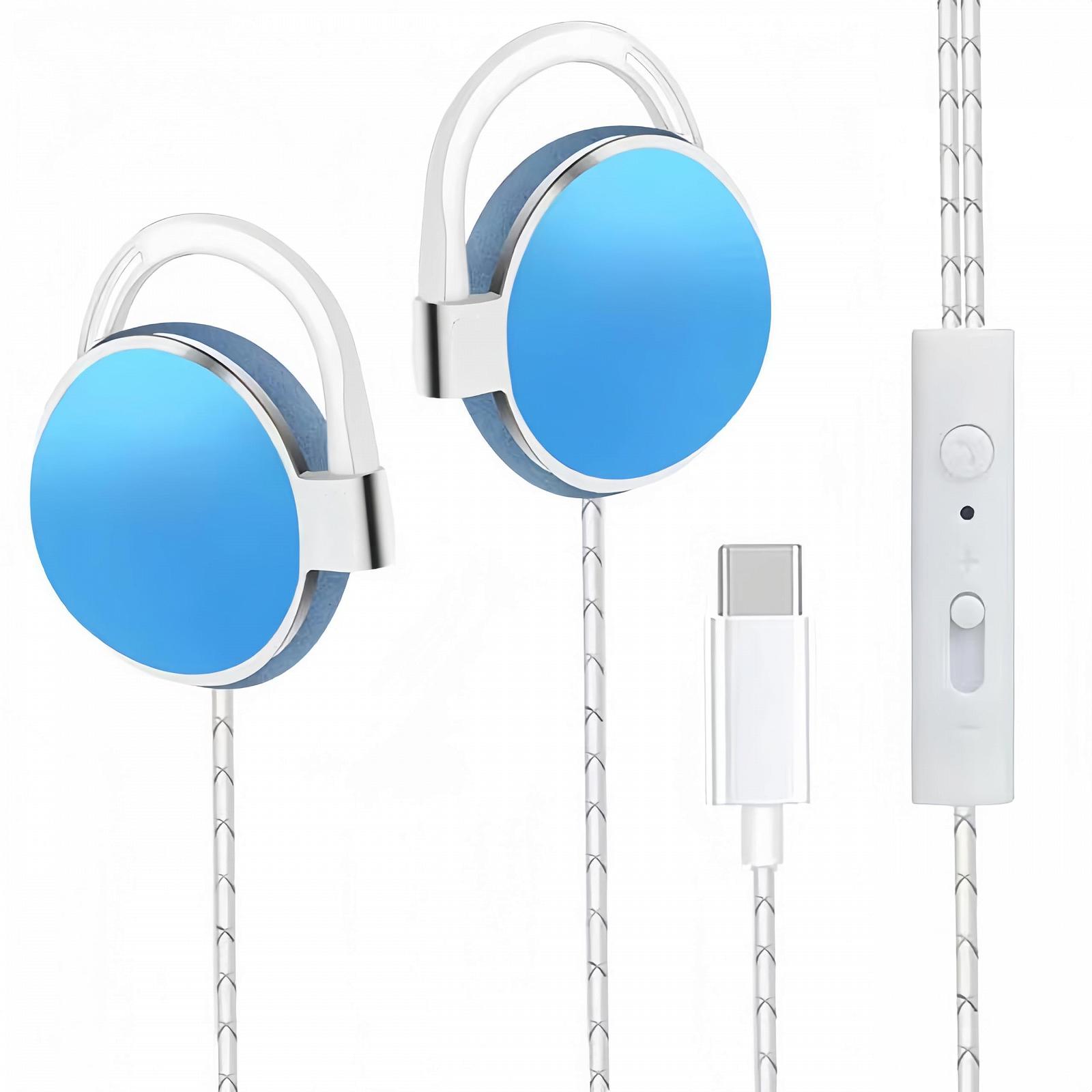 Навушники PUTOAHAO USB C з кабелем, на вуха, з мікрофоном, фото №1