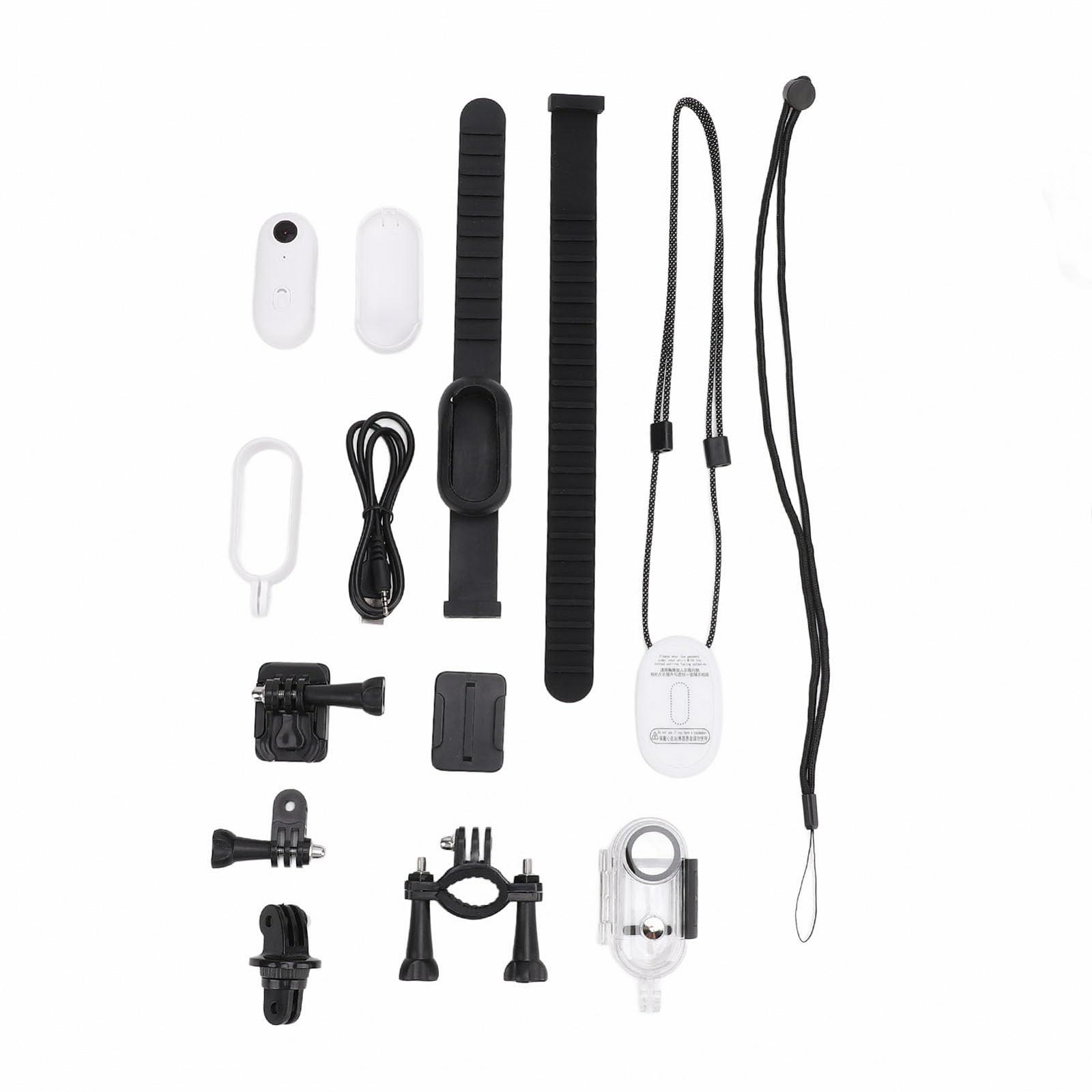 Екшн-камера Yctze 4K 8MP Pet Collar Portable Action Helmet Camera 120 Degree Wide Angle для дайвінгу риболовлі велосипедної спорту туризму подорожей (Біла), фото №6