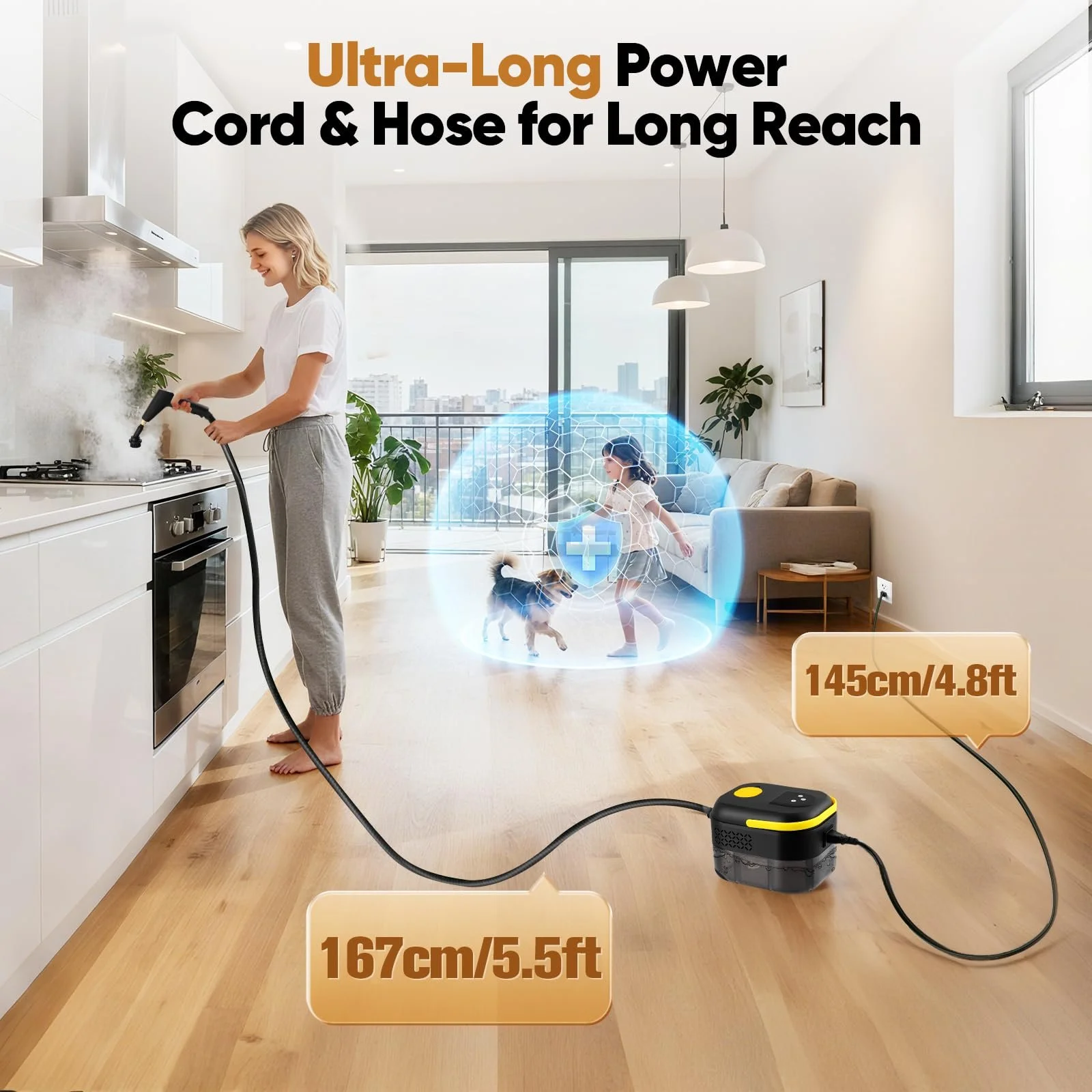 Портативний пароочисник 2500 Вт 1200 мл 6 насадок 9 вібраторів, фото №6 Портативний пароочисник 2500 Вт 1200 мл 6 насадок 9 вібраторів, фото №6