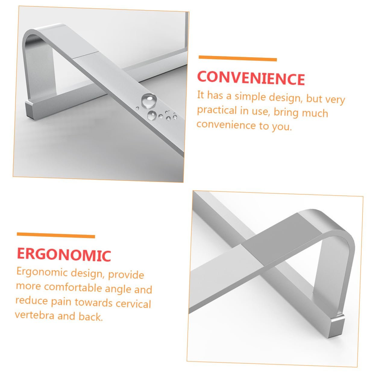 Портативная Подставка для Ноутбука Серебристая, фото №3