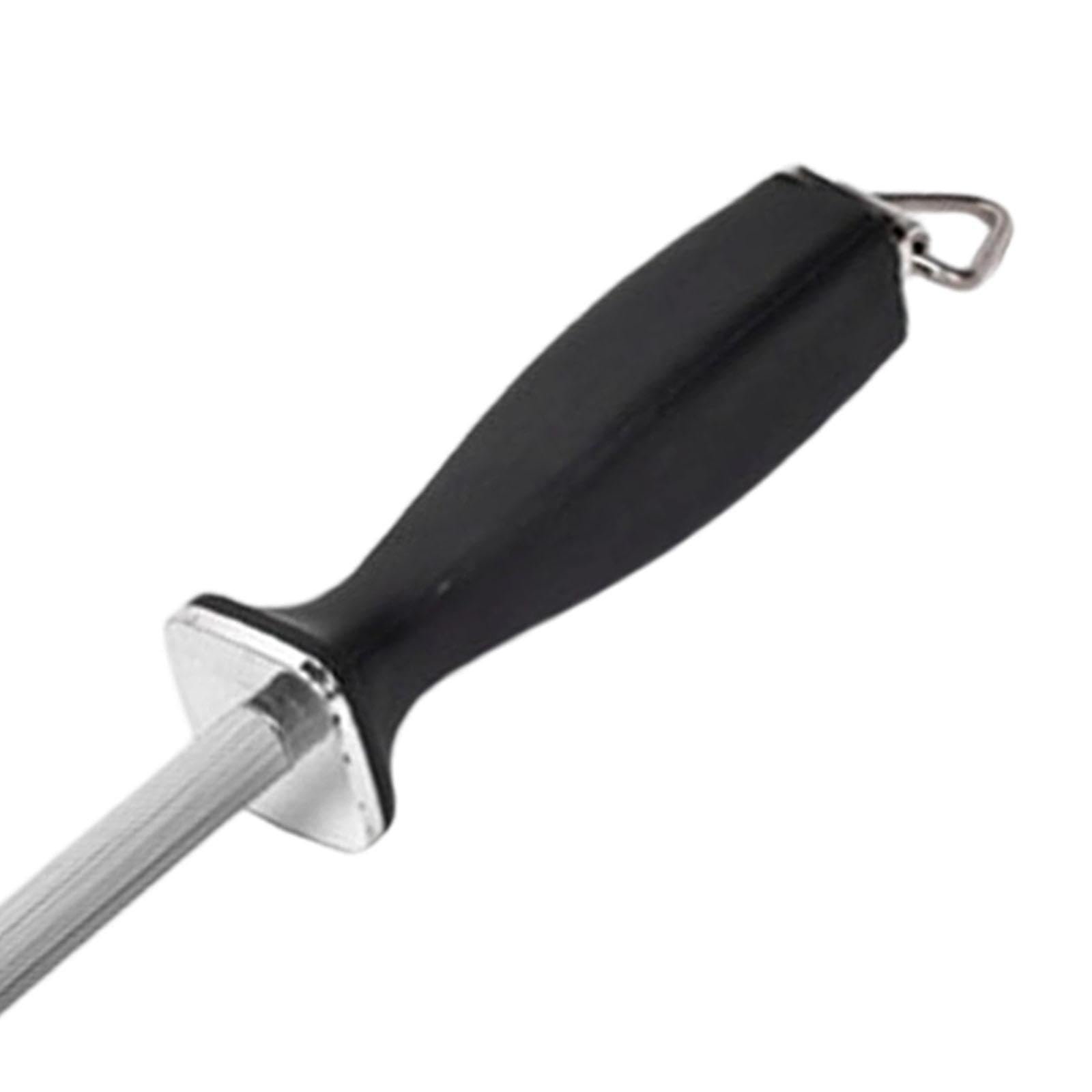 Мусат Baoblaze для заточки ножей из углеродистой стали 420 мм Черная ручка Кухонный инструмент, фото №5