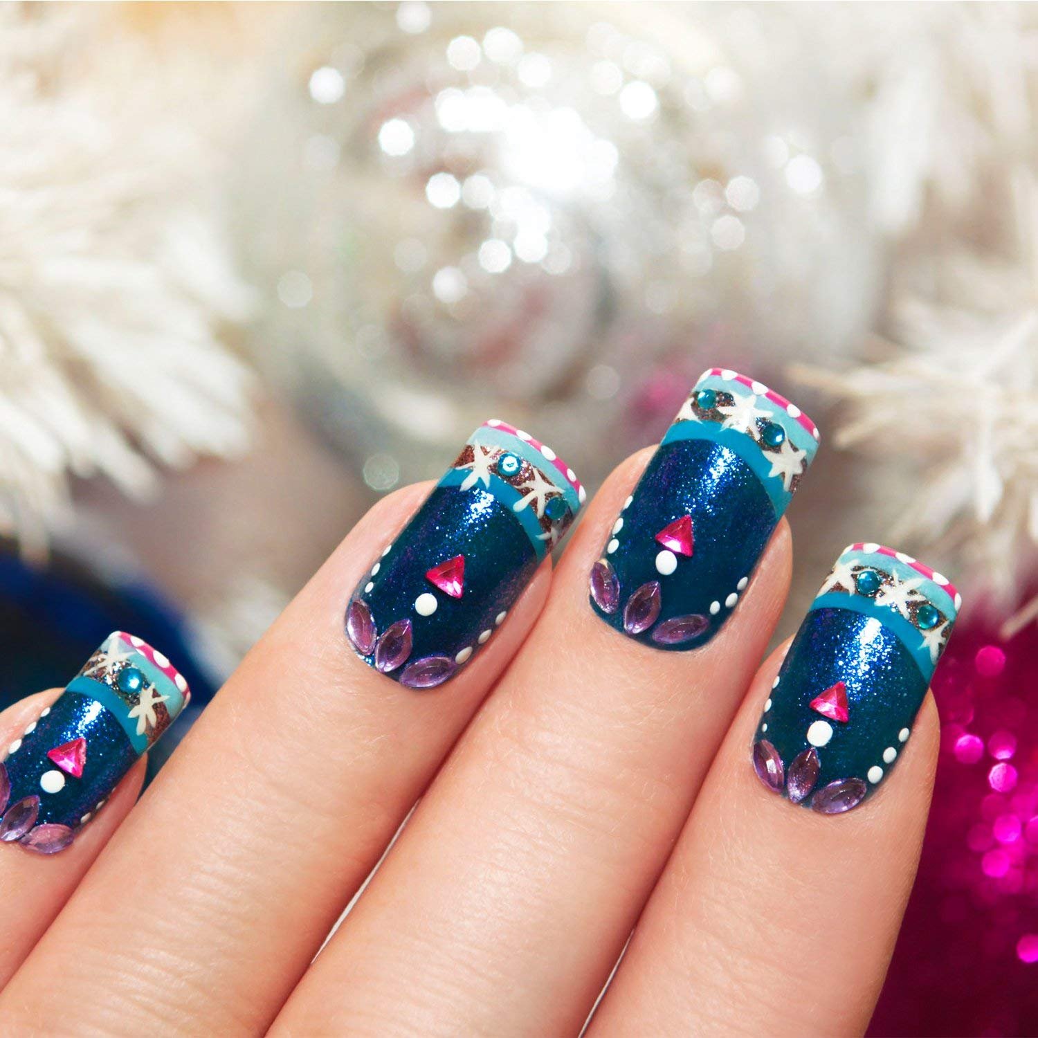 3D Украшения для ногтей 6 колес Кристаллы для ногтей Блестки Стразы Разноцветные драгоценные камни с карандашом для подбора страз, фото №4