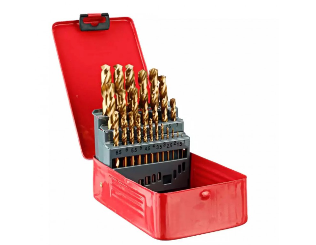 Набір сверлів з титановим покриттям від 1 мм до 13 металів / дерева Drillpro HSS, фото №1