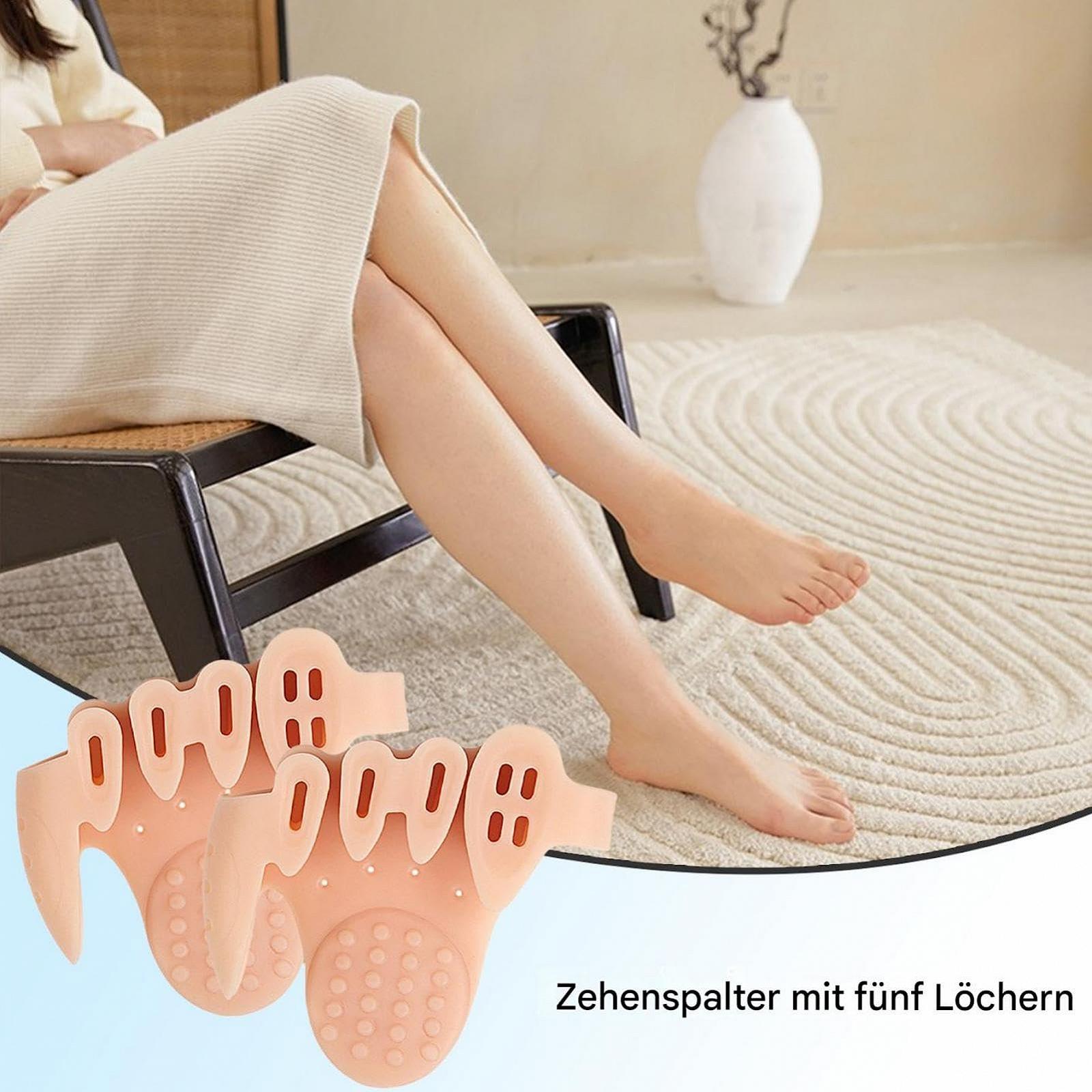 Роздільник для пальців Correct Toe, з п'ятьма отворами потовщена арка, масаж половинного розміру, фото №3