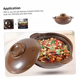 Кастрюля для тушения VALICLUD керамическая с двумя ручками термостойкая synthetic.ua - Фото 1