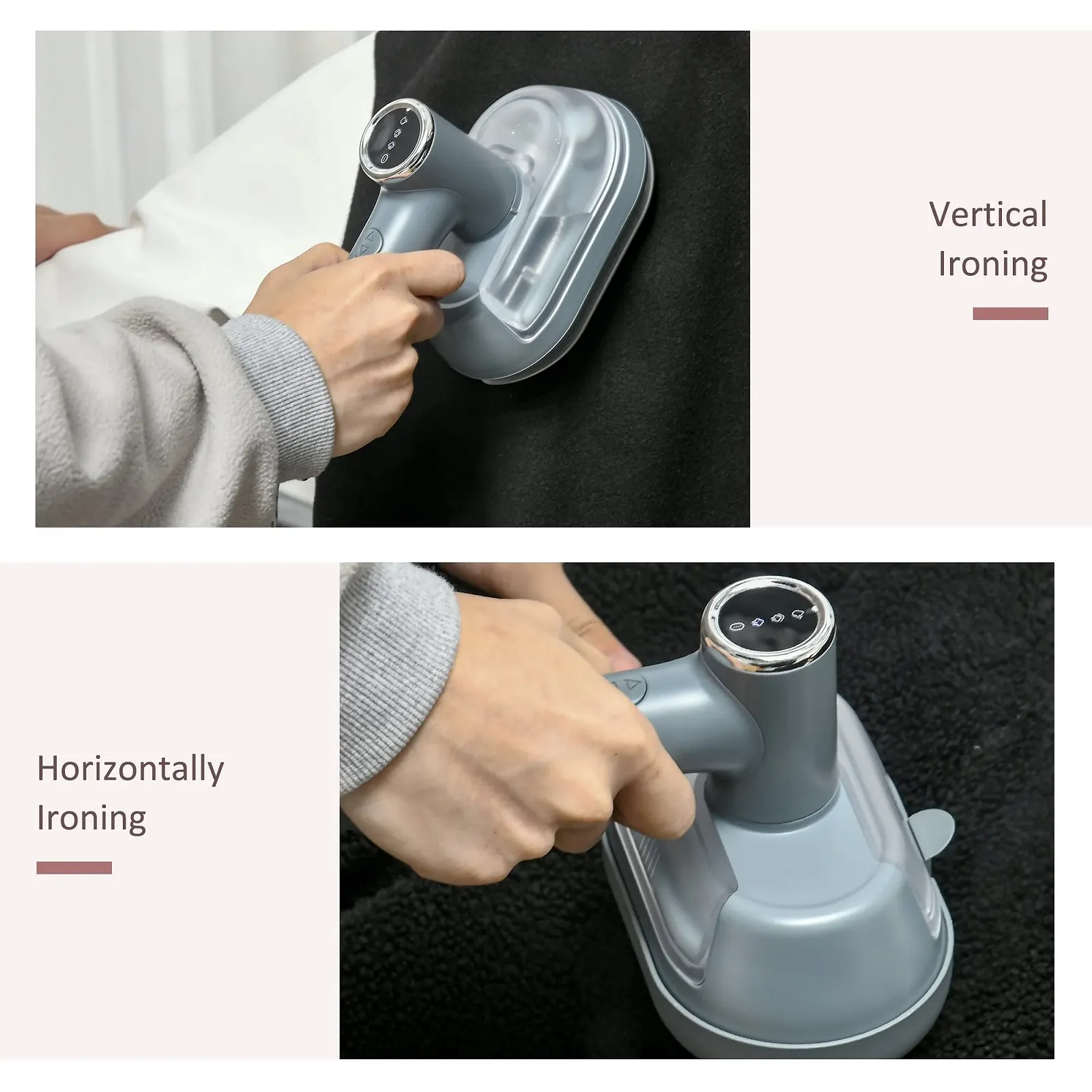 Вертикальный отпариватель HOMCOM 1200 Вт 100 мл 2 уровня пара Серый, фото №3