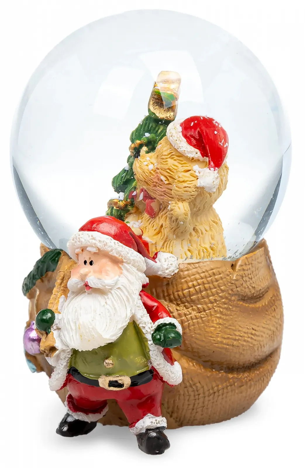 Маленька Скляна Декоративна Снігова Куля SIKORA SK24 Ведмідь в Мішку Діаметр 45 мм, фото №3 Маленька Скляна Декоративна Снігова Куля SIKORA SK24 Ведмідь в Мішку Діаметр 45 мм, фото №3