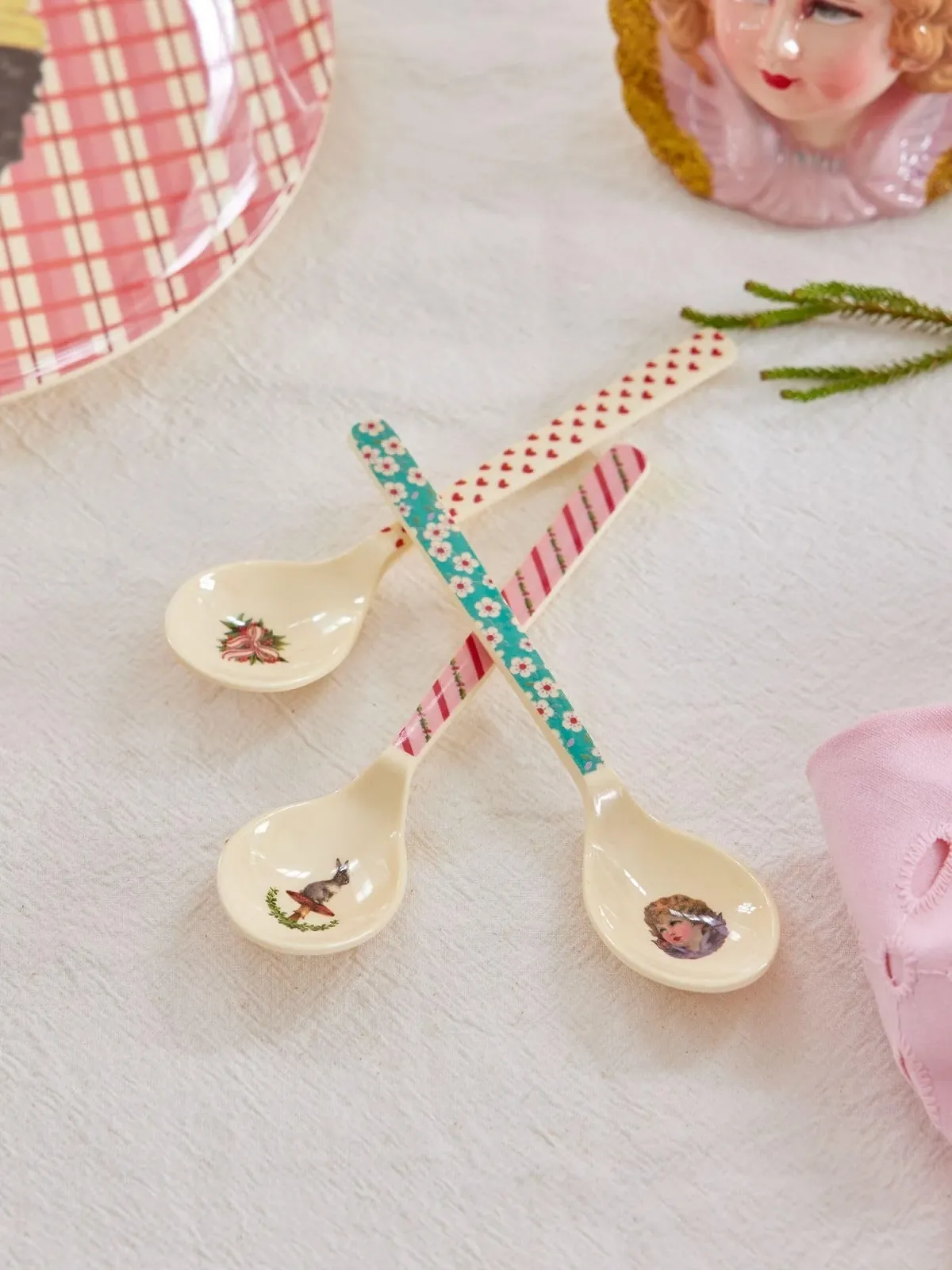 Ложки для рису Rice Меламін Набір з 6 шт. Різдвяний принт, фото №2 Ложки для рису Rice Меламін Набір з 6 шт. Різдвяний принт, фото №2