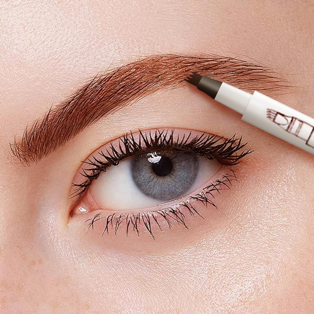 Олівець для брів Waterproof Dark 4 Micro-Fork Tip 3D Eyebrow Eye Makeup (04#), фото №3