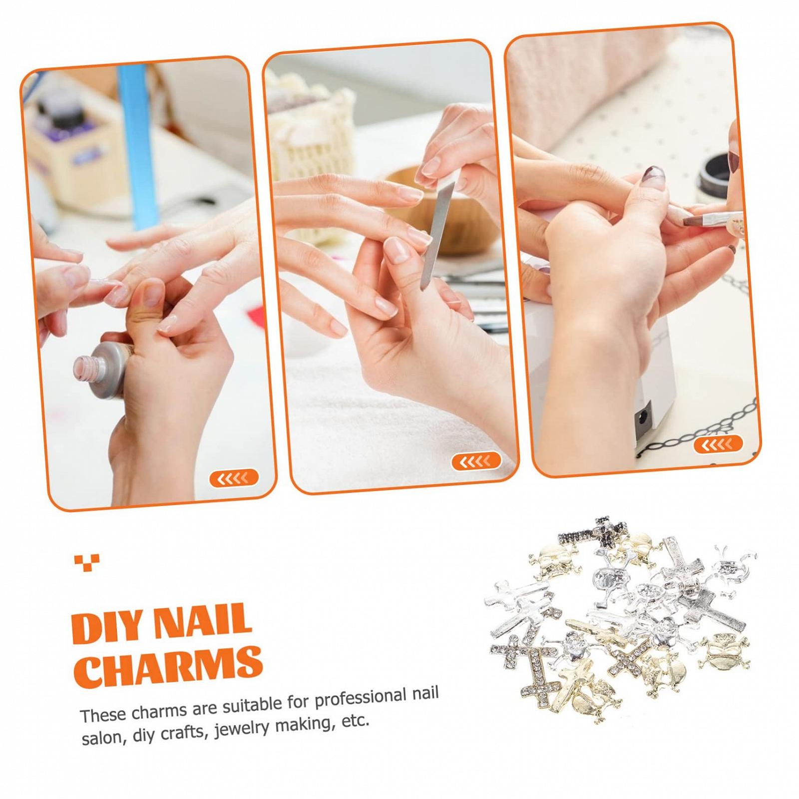 Подвеска для ногтей 3D Хэллоуин, набор 30 шт, сплав, фото №9