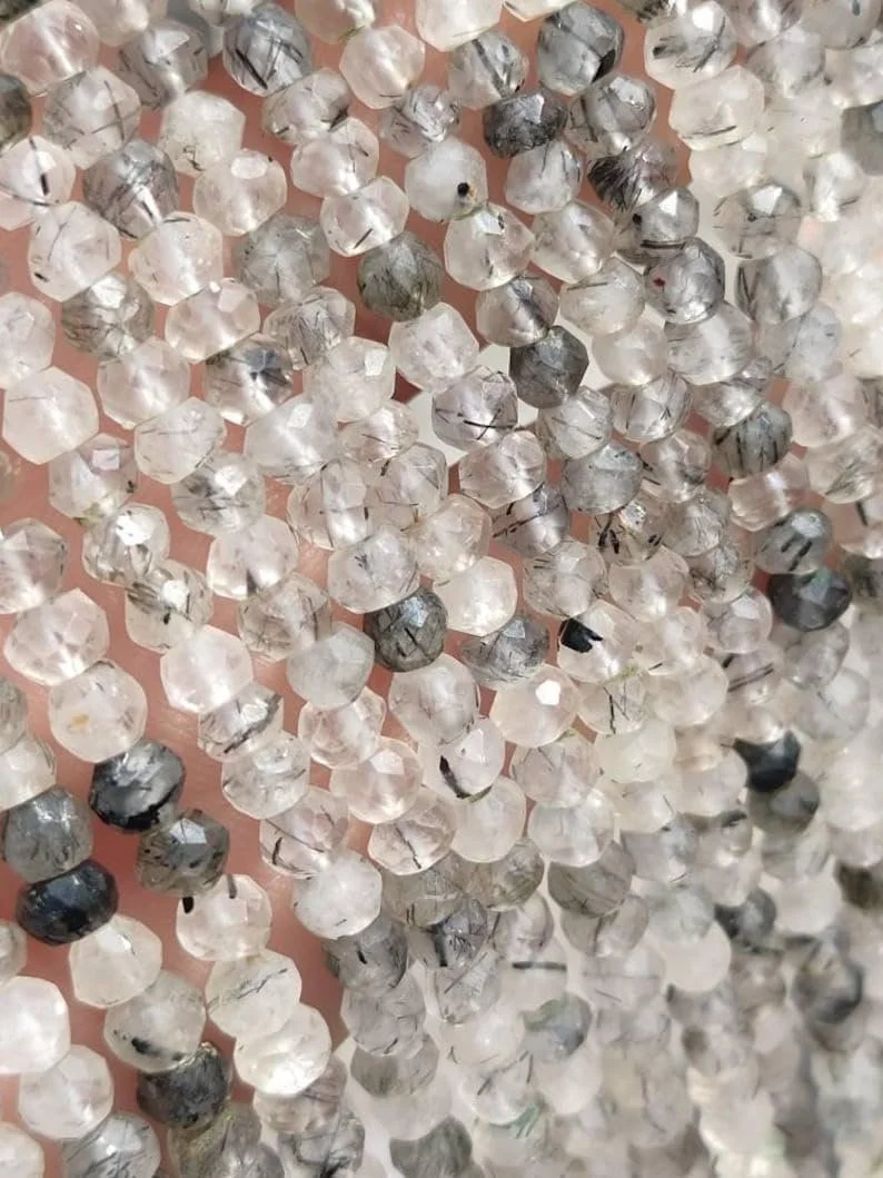 Бусины Рутил круглые граненые 4.5-5 мм, фото №2