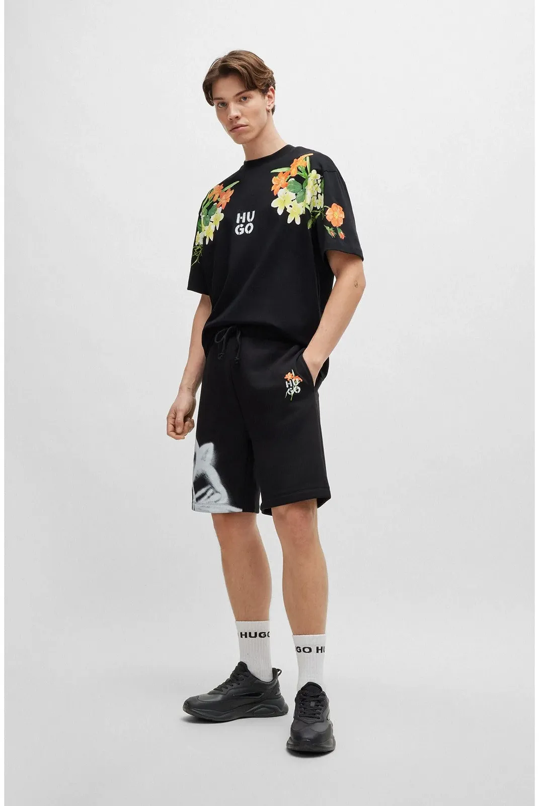 Кросівки HUGO Leon Runn з різних матеріалів, наприклад тканини полотняного вигляду, фото №3