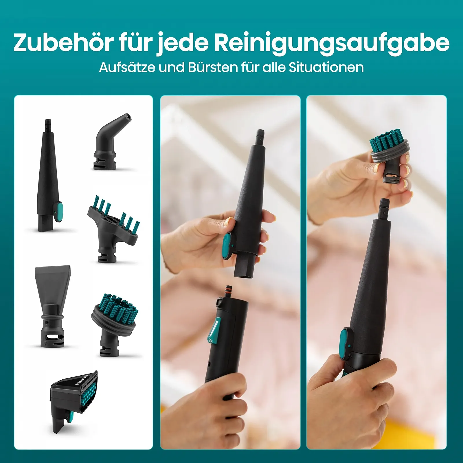 Пароочисник Hisense HSSC007A 1500 W 1.8 L 2-в-1 4 режими, фото №12