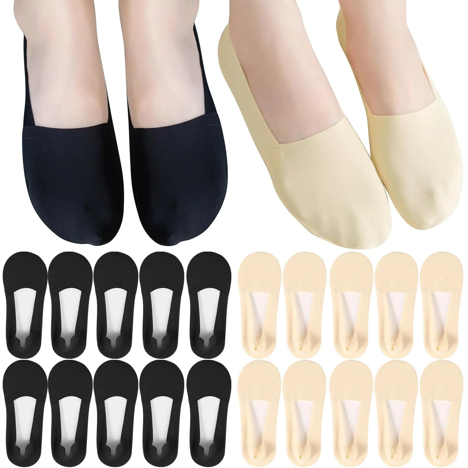 Жіночі шкарпетки Тип Ankle 34-38, дихаючі балетки шкарпетки літні, 10 пар, фото №1