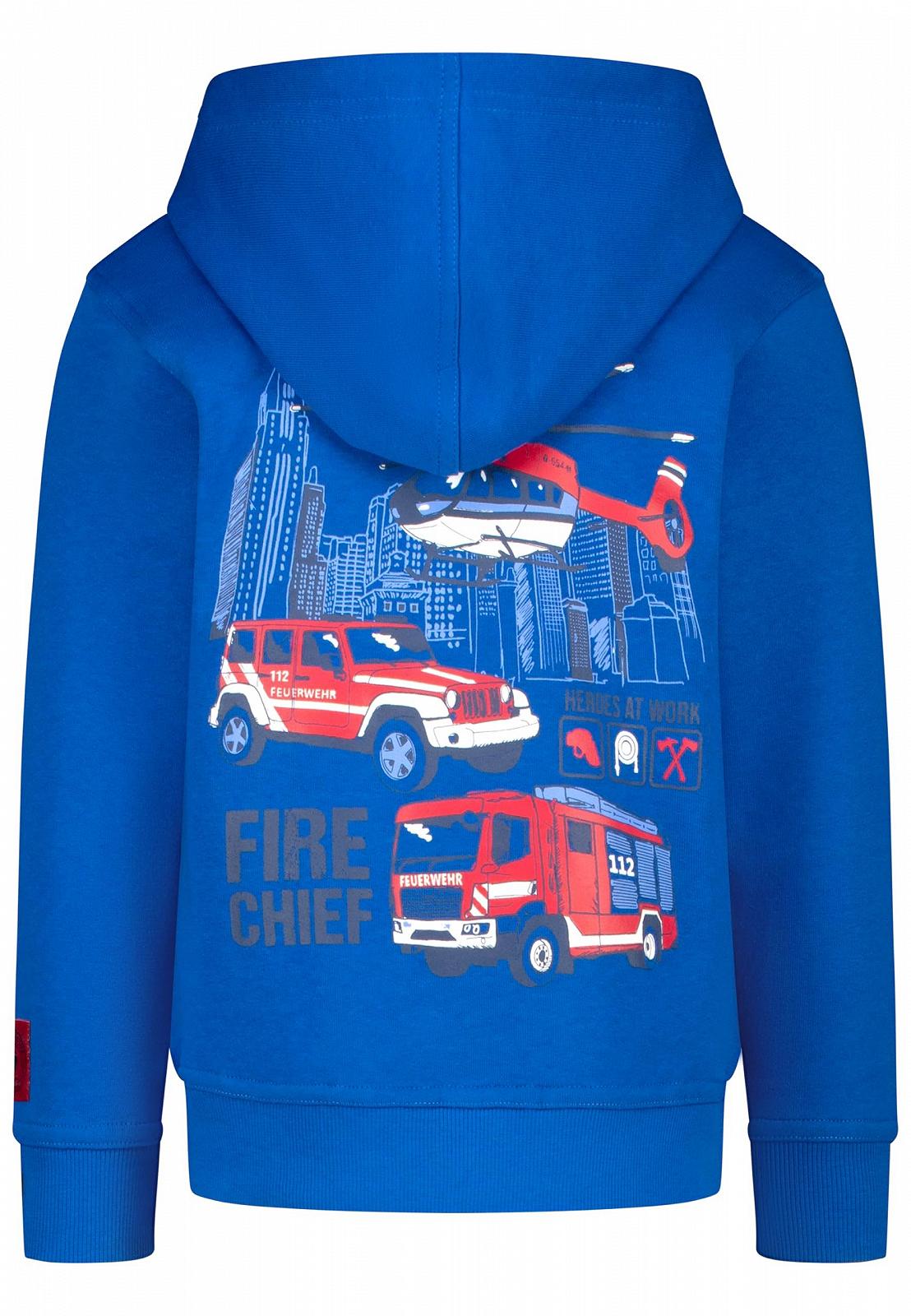 Толстовка з капюшоном для хлопчиків SALT AND PEPPER з принтом пожежної бригади, фото №2 Толстовка з капюшоном для хлопчиків SALT AND PEPPER з принтом пожежної бригади, фото №2