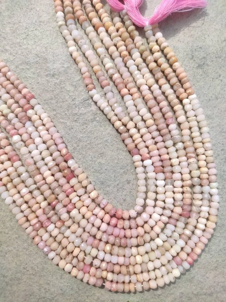 Бусины из натурального опала, граненые рондели, 4.5-5 мм, нить длиной 33 см, драгоценные камни для ожерелья и браслета, фото №5