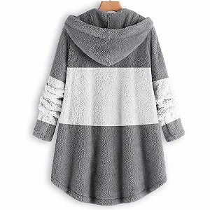 Плюшевое Пальто с Пуговицами и Карманами synthetic.ua - Фото 1