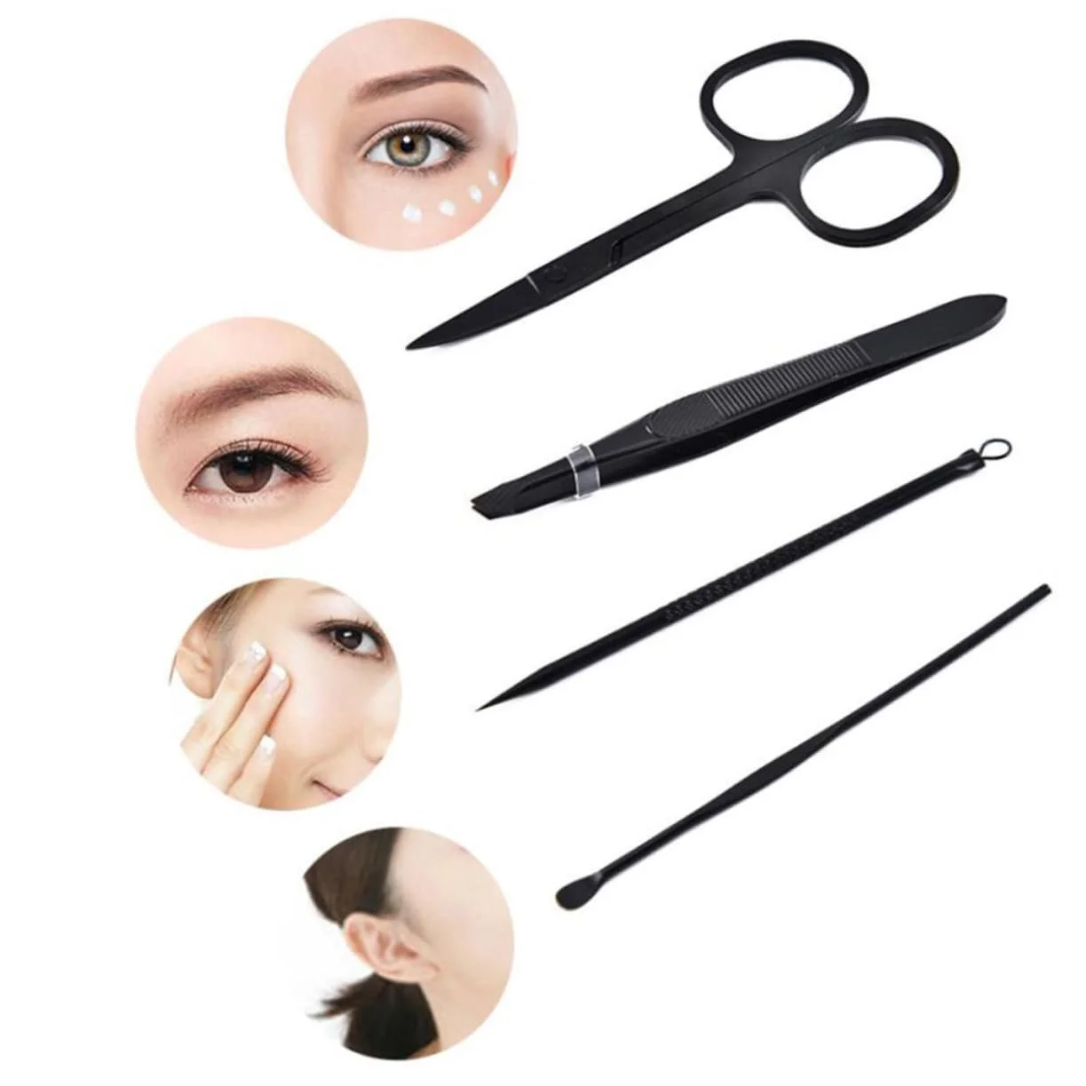 Набор для маникюра и педикюра OATIPHO Professionelles 8 шт., эргономичный дизайн, черный, фото №3