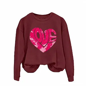 Женский свитшот на День святого Валентина, Пуловер, Свитшот на День святого Валентина, Милая рубашка с графическим сердцем, Легкий повседневный лонгслив с круглым вырезом, Маленькие куртки synthetic.ua - Фото 1