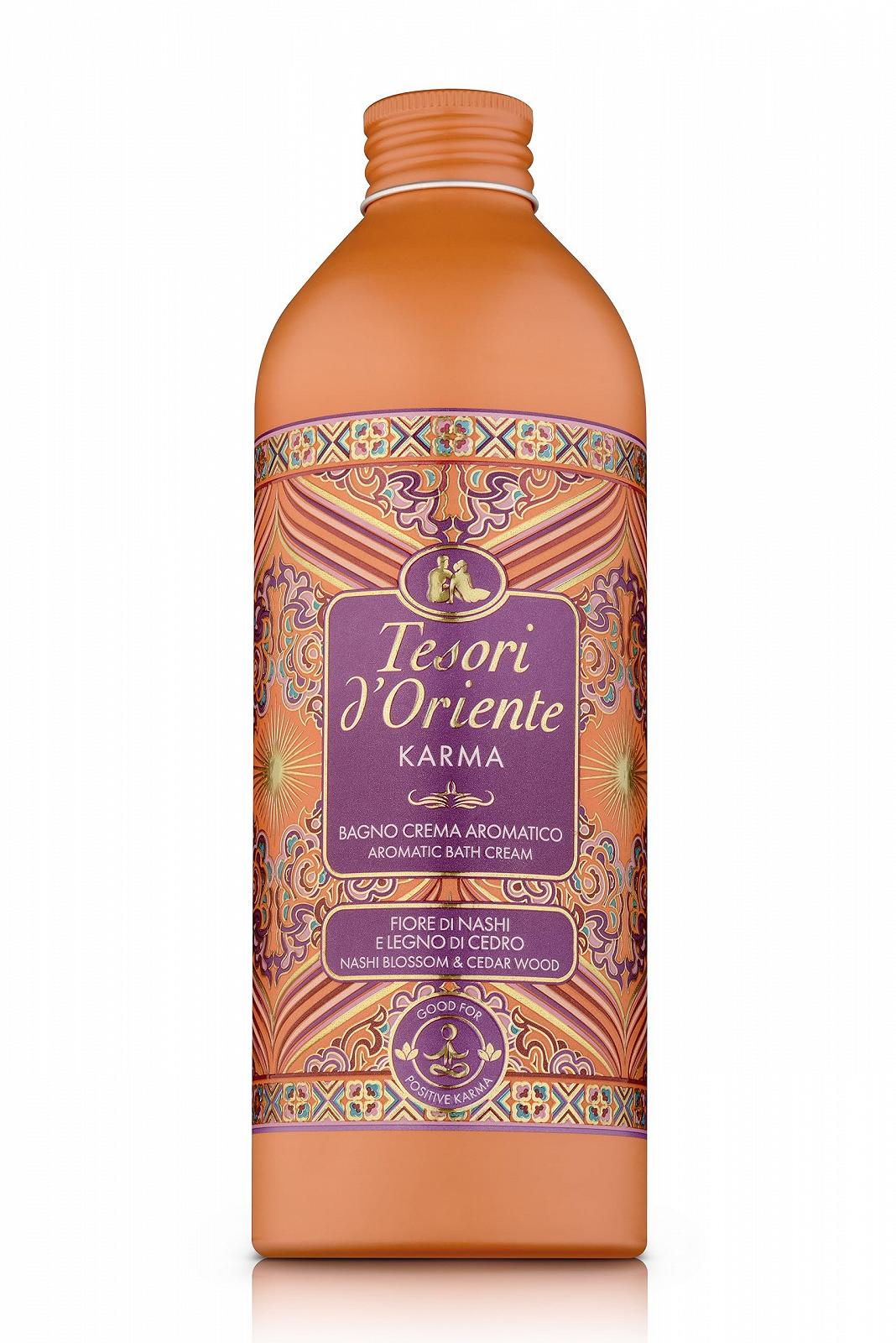 Подарунковий набір Tesori d'Oriente Karma Гель для душу 500 мл, гель для душу 250 мл та парфум 100 мл у металевій коробці, фото №2