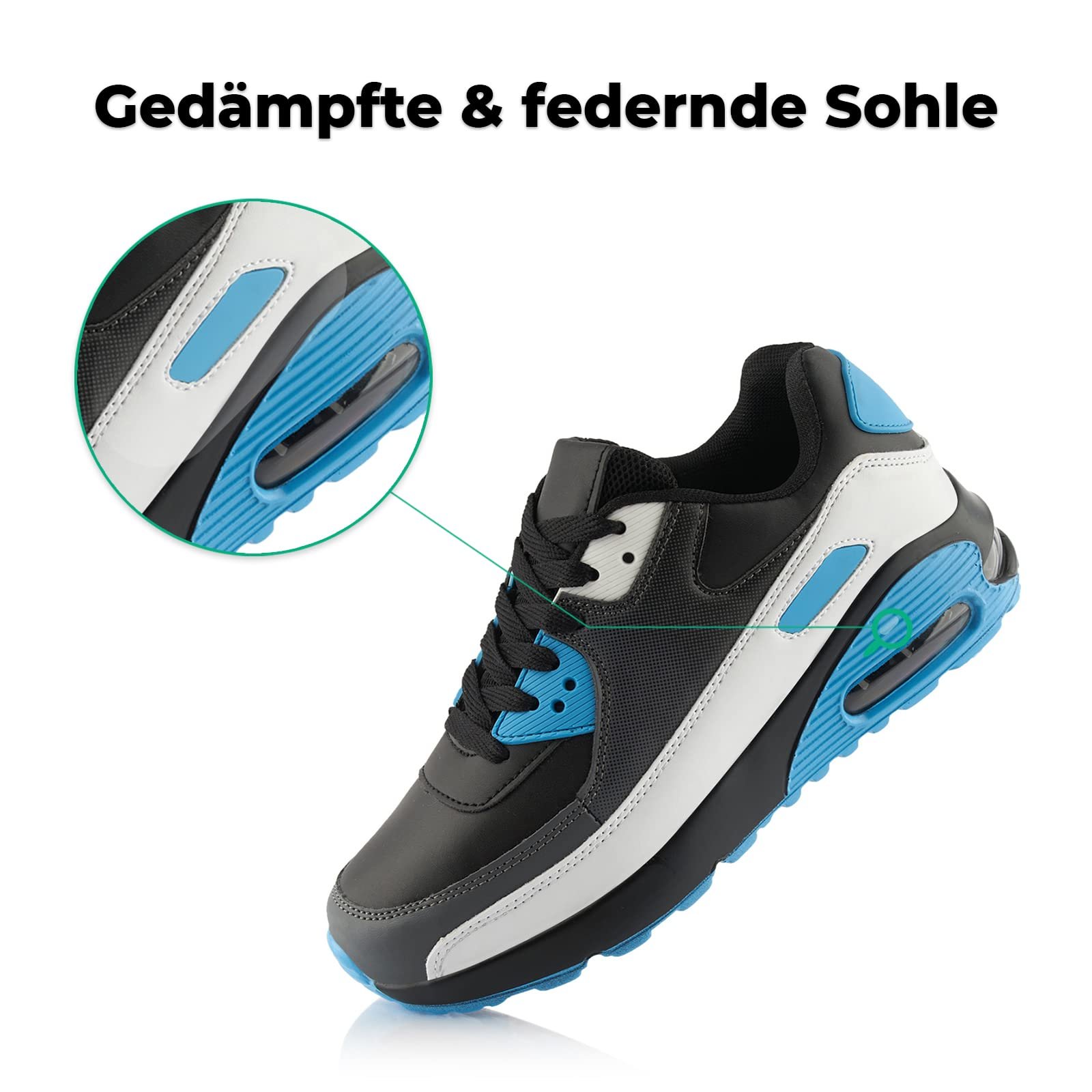 Кросівки Fusskleidung® Unisex, Спортивне взуття з амортизацією, Легкі бігові кросівки, фото №3